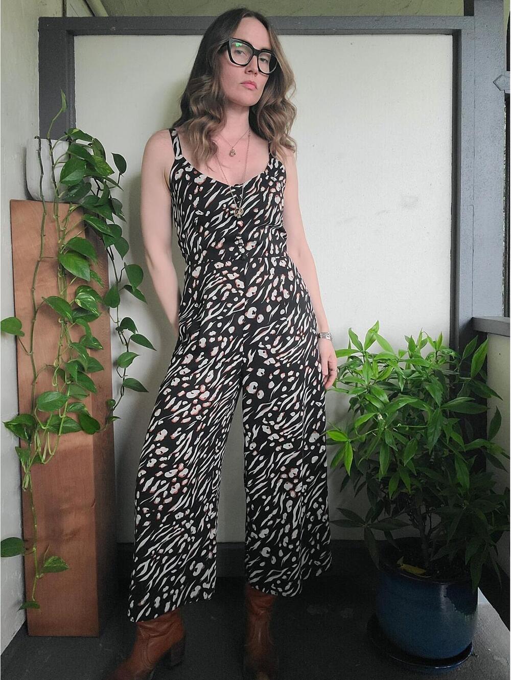 The Preloved Reverse Cheetah Jumpsuit by Heartloom S